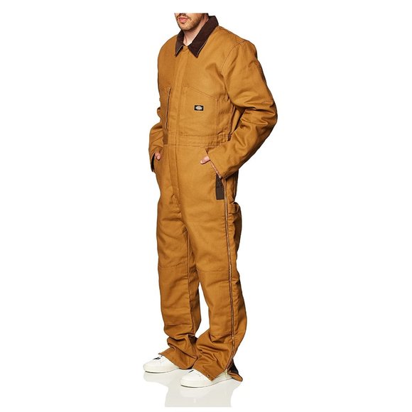 NWT Dickie's Men's Insulated Blended Duck Full Coverall Brown 3XL $170 FLE163 - Picture 3 of 3